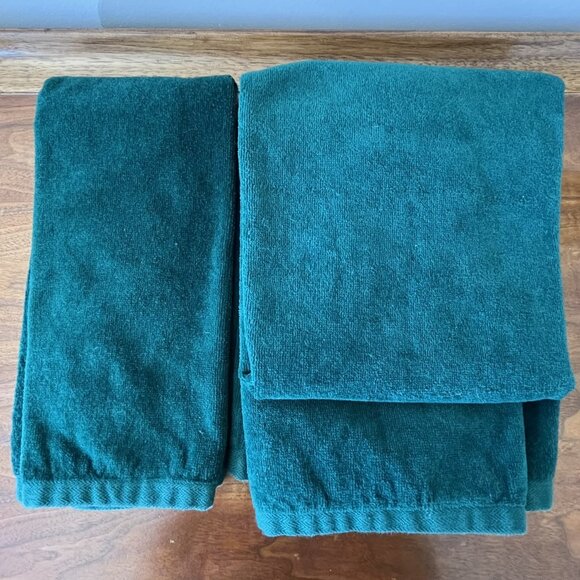 2 1978 Avanti Grand Prix Towels Spode Christmas Tree Bath & Hand Cotton Green - Picture 7 of 12